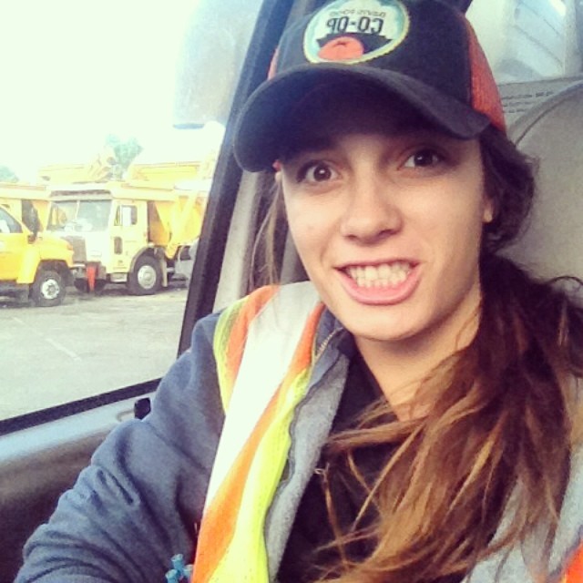 "construction girl, that could be your instagram name"