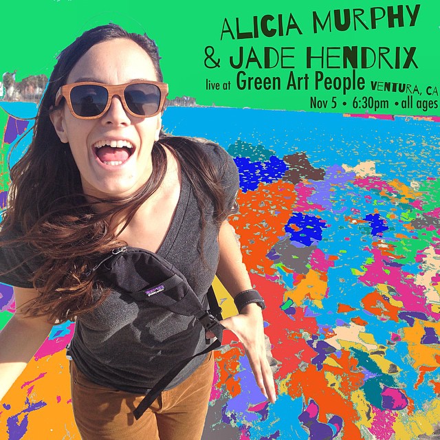 we are playing some tunes in ventura this wed (nov 5) at @greenartpeople in ventura! we open at 7pm for @jadehendrix! we looove ventura! yay! xo