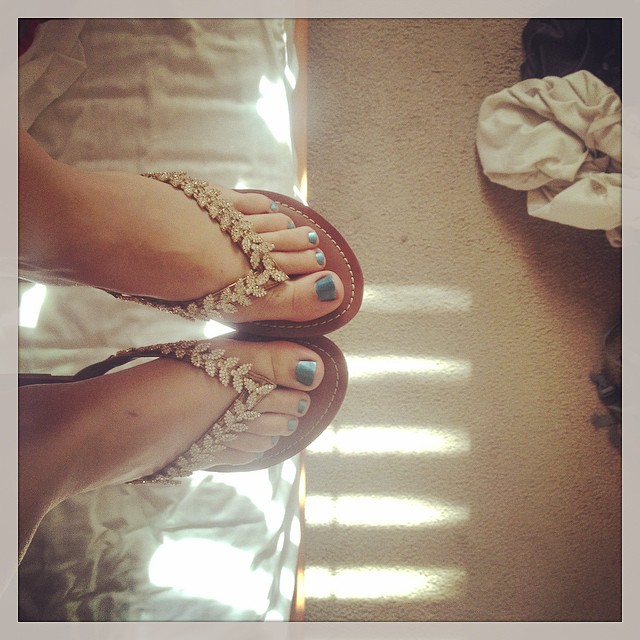 I've got beach formal on lockdown and I'm on a bunk bed. #ijustinstagrammedmyfeet #stupidhastags #sparkletoes #thetommyandlilyislandadventure