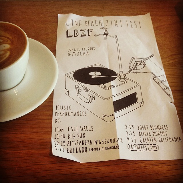 heyo! I am one of the organizers for @lbzinefest which is happening THIS sunday! April 12th! it's free and there will be awesome Zines and music!! plus I'm releasing my  new zine that goes with my newest EP! #longbeach #zine #livemusic #awesome
