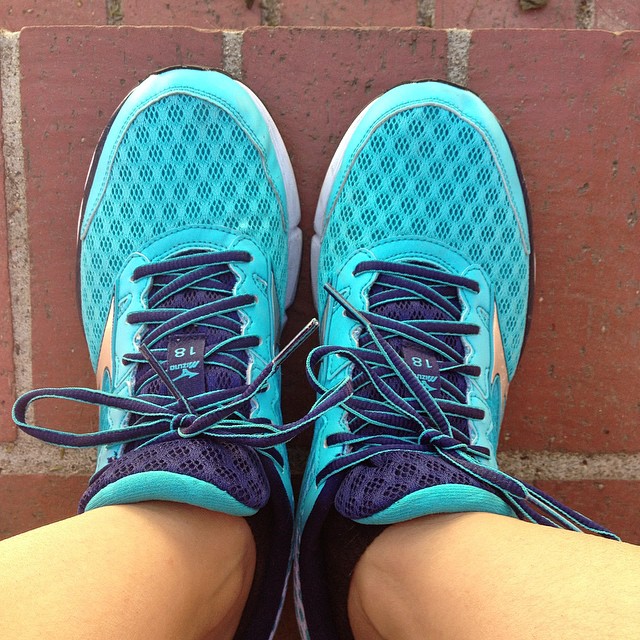 all the new running shoes are crazy bright colors these days! #newkicks