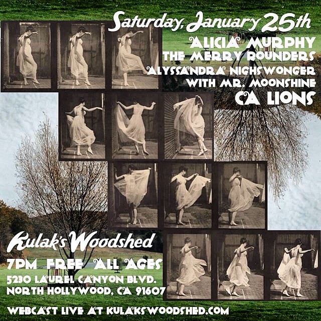 heyo! we play a show tonight in north hollywood with @alyssssandra and #californialions and #themerryrounders! come hang or tune in online because the whole thing is being webcast! woot :)