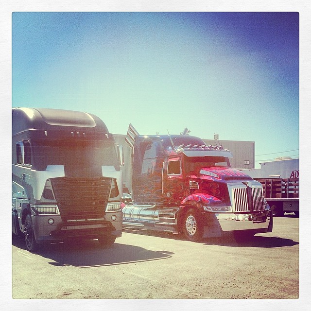 my office mates today! #optimusprime and #thebadtransformer