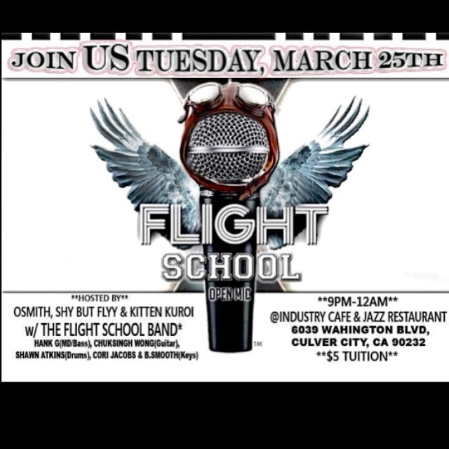playing a short set as one of the featured artists tonight at Flight School in Culver City! we sing around 10 :) come hang!