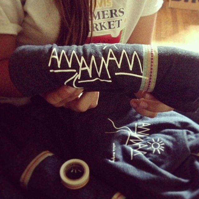 using the #washitape @egersis got today from @craftcation to mark the sizes on my brand new tshirts, made from recycled water bottles! #merch #spring