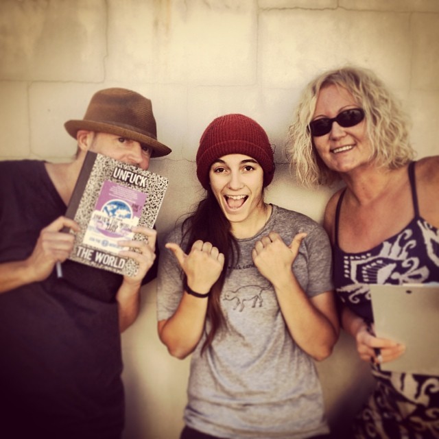 planning with these two awesome humans @utwnow's #unfucktheworld day ... at @fonogenic June 7th! #utwday